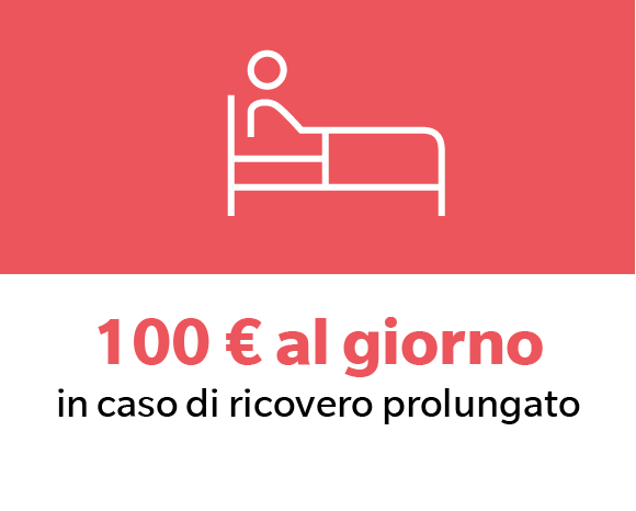 100 € al giorno in caso di ricovero prolungato